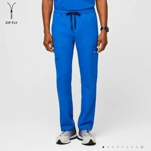 FIGS Cairo Cargo Scrub Pants Royal Blue Size L/T